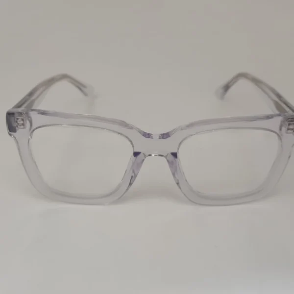 transparent frame glasses