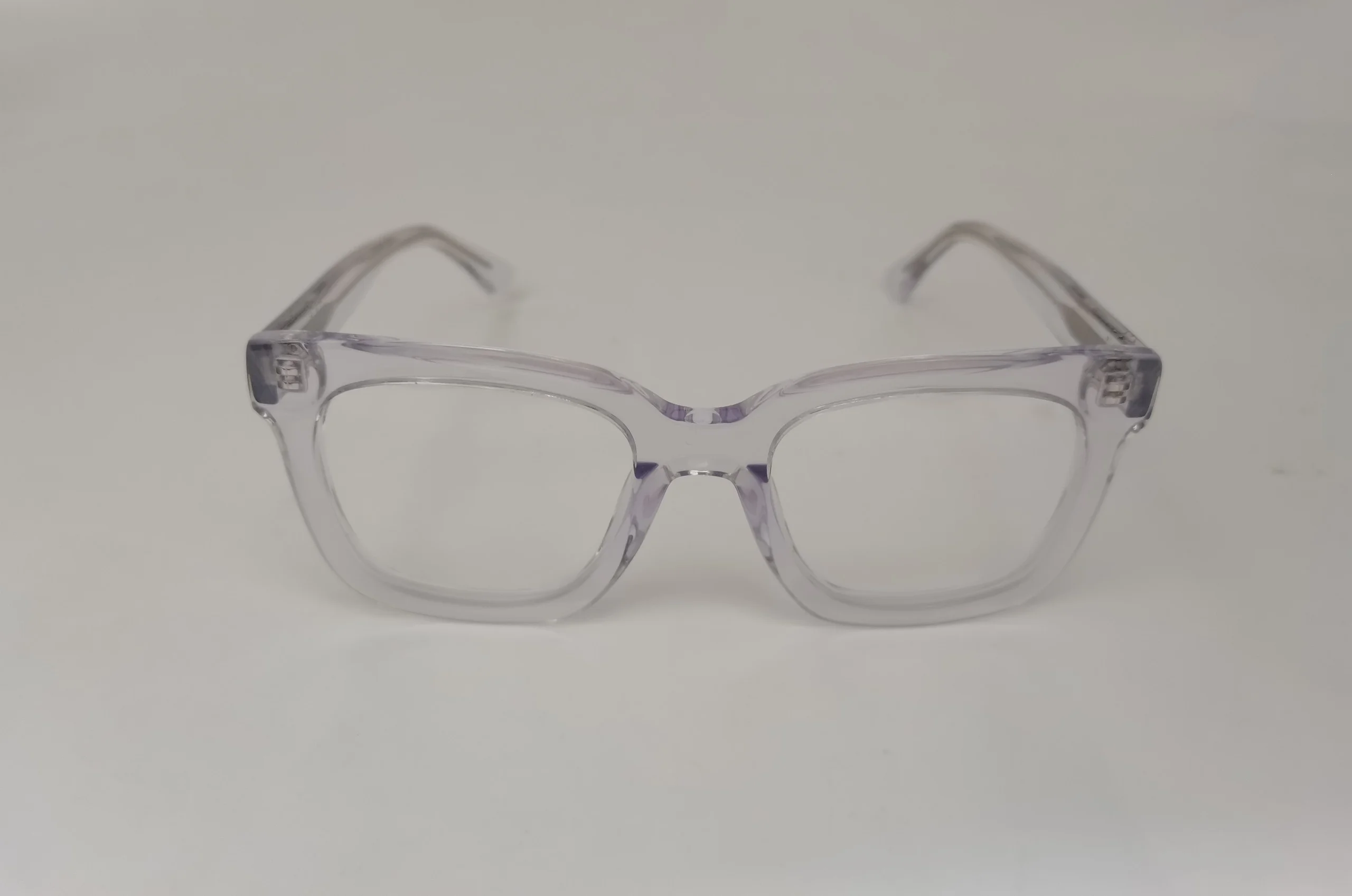 transparent frame glasses